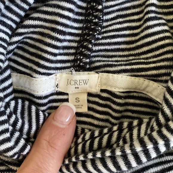 J Crew Factory Stripped Hoodie Long Sleeve Top - Picture 2 of 7